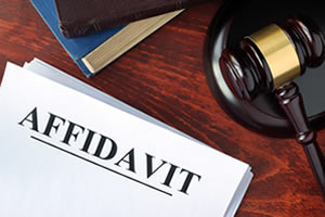image of court affidavit